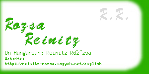 rozsa reinitz business card